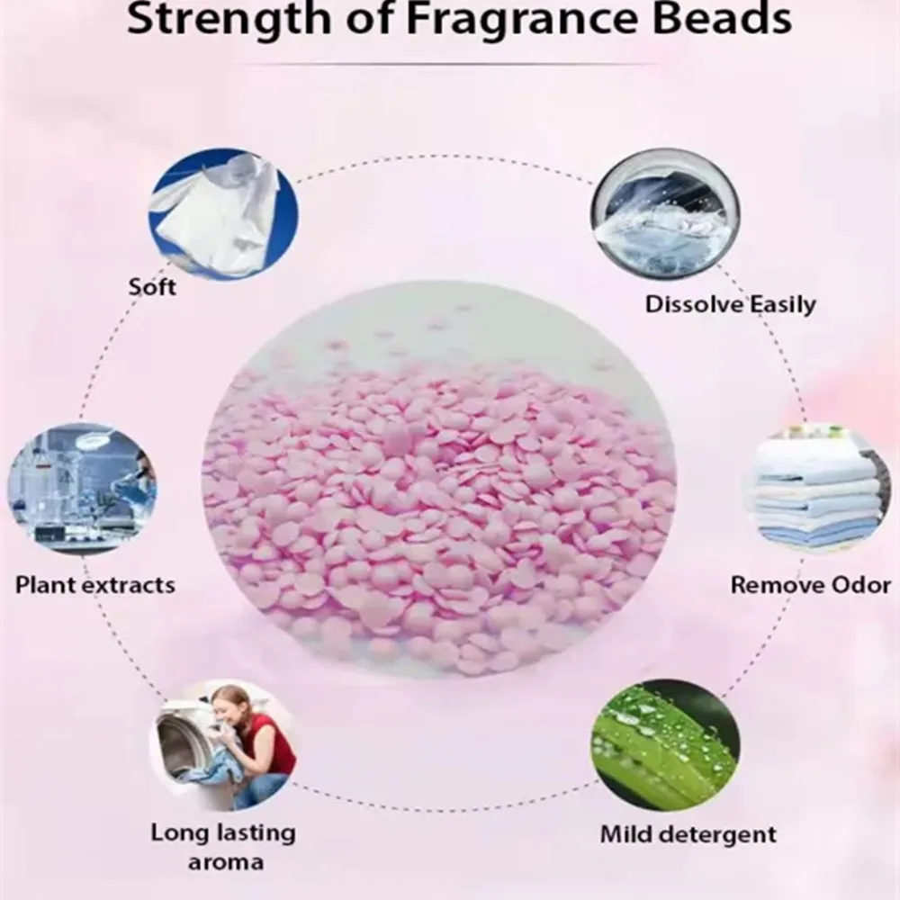 Laundry Fragrance Beads Granule Water Soluble Softener Pods Diffuser for Soft Clothing