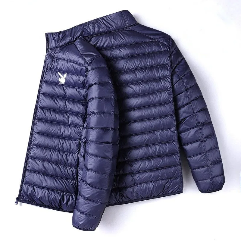 Lightweight Down Jacket Men 2023 Autumn and Winter New White Duck Down Hooded Coat Stand Collar Fashion New Short Warm Vest