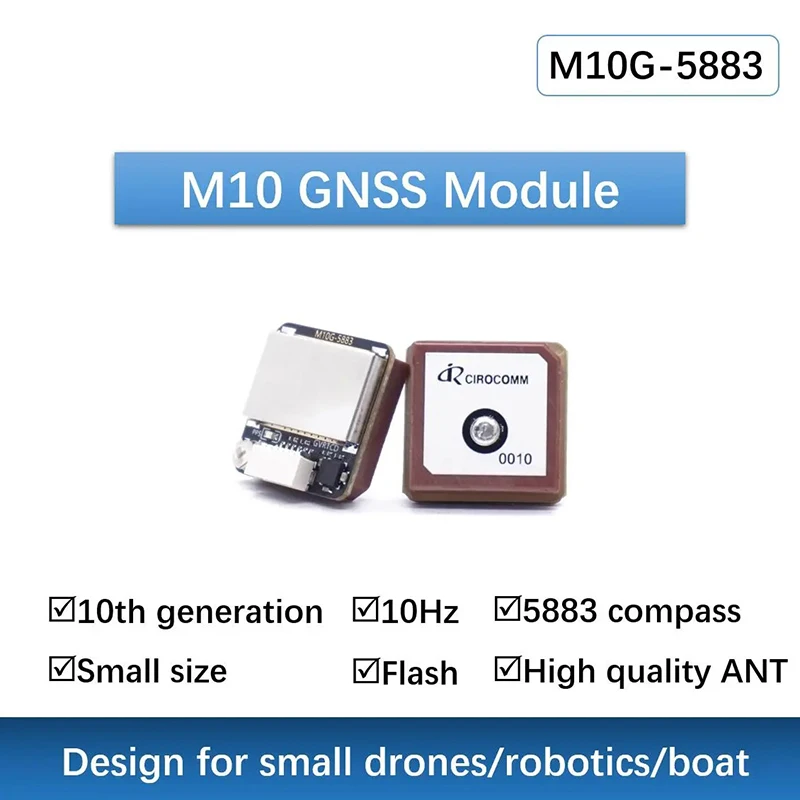 Mini GNSS Tech avec boussole, M10 GPS, QMC5883L, FPV Racing Drones, Robtiendra cs Boats, Flight Control, INAV Betaflift, Ardupilot Ptage