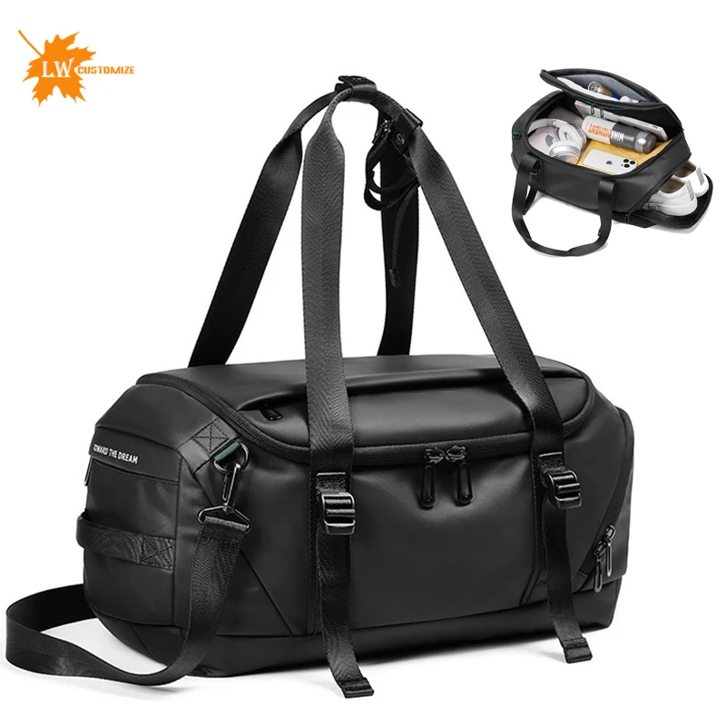 

Luxury Travel Bag With Logo Dry Wet Separation Waterproof Sports Bag Single Shoulder Double Back Fitness Bag Printed With Name