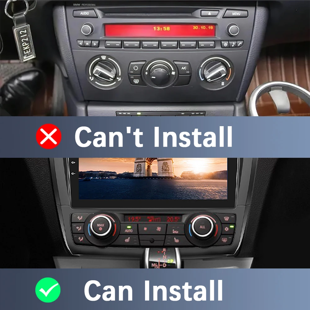Podofo Car Android Radio Multimedia Player For BMW 1 Series E81 E82 E87 E88 2004 - 2012 Autoradio 2 Din WIFI GPS Player