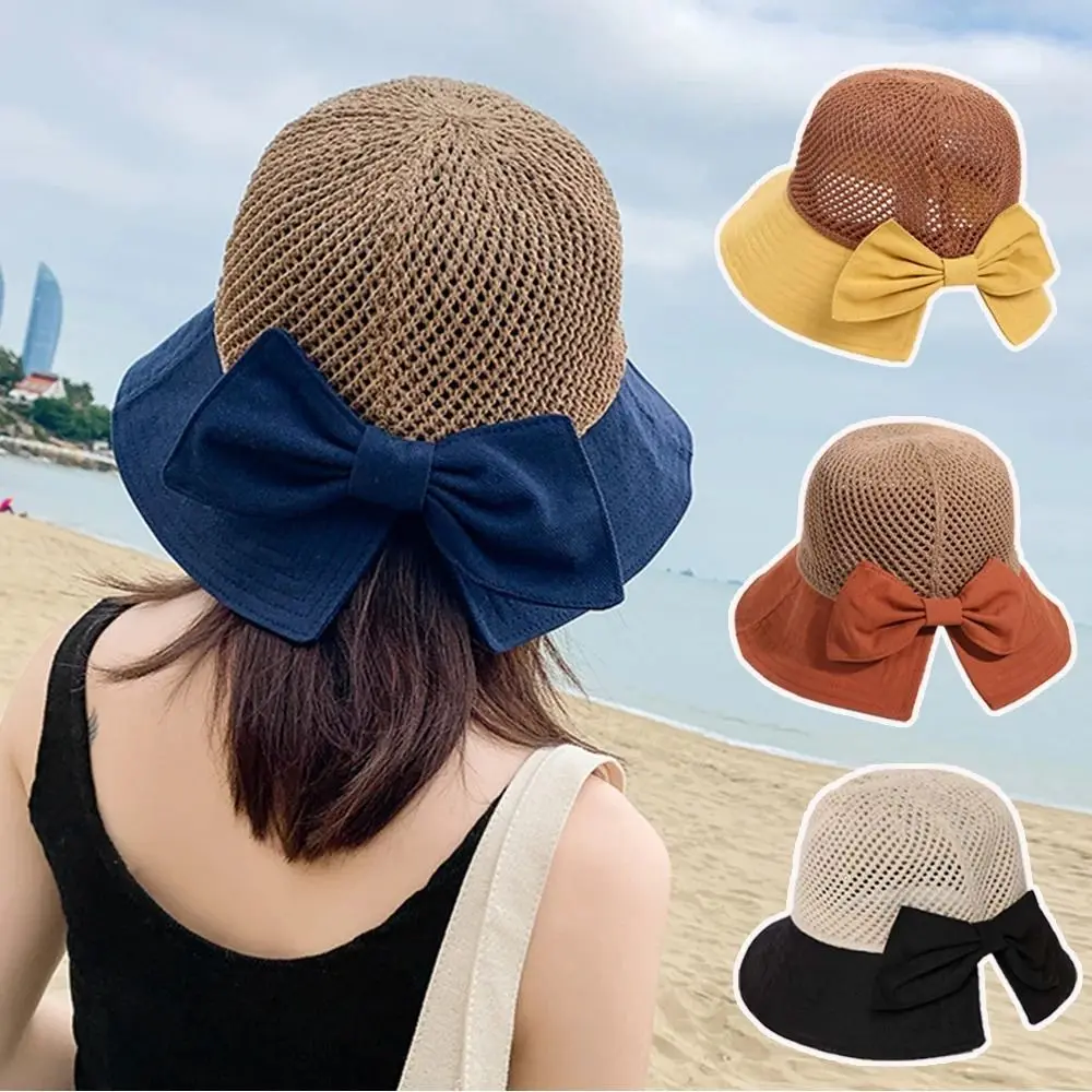 Women Bucket Sunshade Hat Summer UV Protection Sun Hats Soft Foldable Wide Brim Outdoor Beach Hat Panama Sun Cap 3