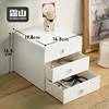 SHIMOYAMA Office Organizer White Drawer 3 Layer Countertop & Desktop Cosmetic Makeup Storage Organizer For Jewelry & Sundries 1