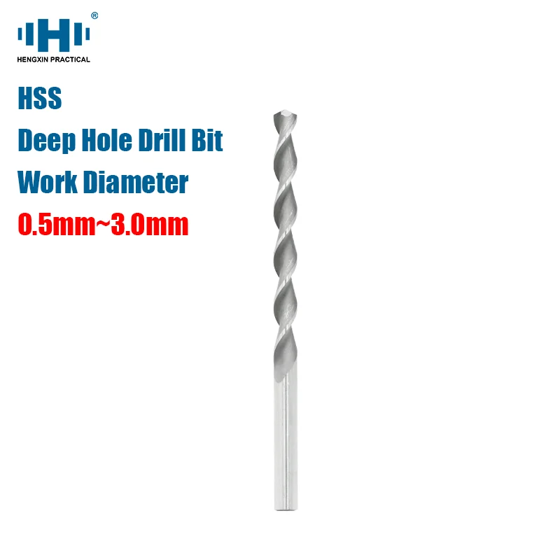 HENGXIN 0.5mm--3mm HSS High Speed Steel Deep Hole Drill Bit Straight Shank  Stainless Alloy Steel Tools for Electric Drills