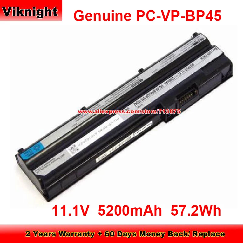 

Genuine PC-VP-BP45 Battery PC-VP-BP41 for Nec LaVie PC-LN300 PC-LN500 PC-LR500DD S5100 PC-CR700DD 11.1V 5200mAh 57.2Wh