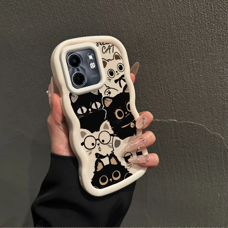 Smart 9 Six Cats Wavy Silicone Phone Case Cover