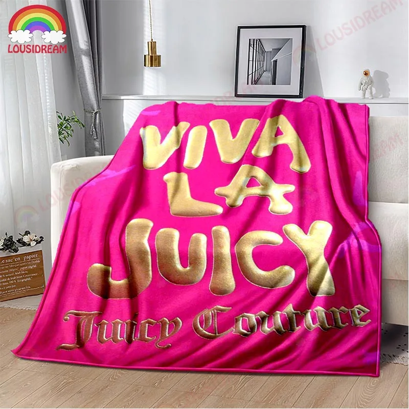 Juicy Couture Coperta Crown Print Copriletti Qualità Morbida Perlina Per Copridivano Coperta Pelosa Coperta Di Flanella Coperte Regalo