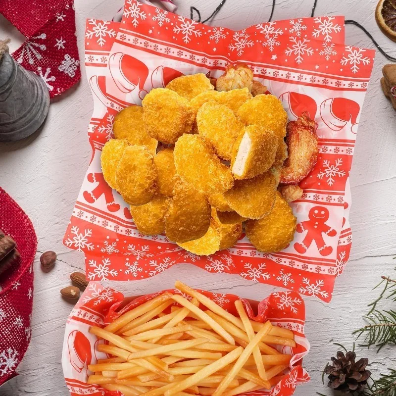 20pcs Christmas-Themed Greaseproof Deli Paper Sheets for Sandwiches, Burgers, Fries, an... - SKU GDS01557 - UGI Packaging