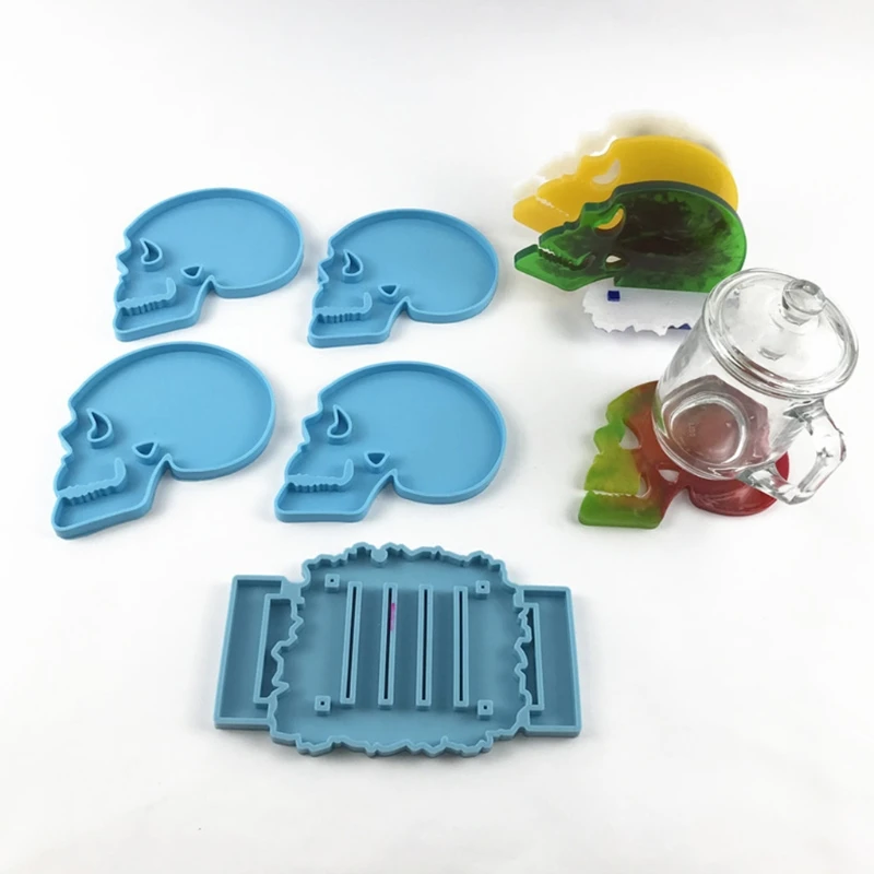 Y4QE DIY Mold Mug Pad Tray Resin Casting Mold Plaster Casting Epoxy Mould