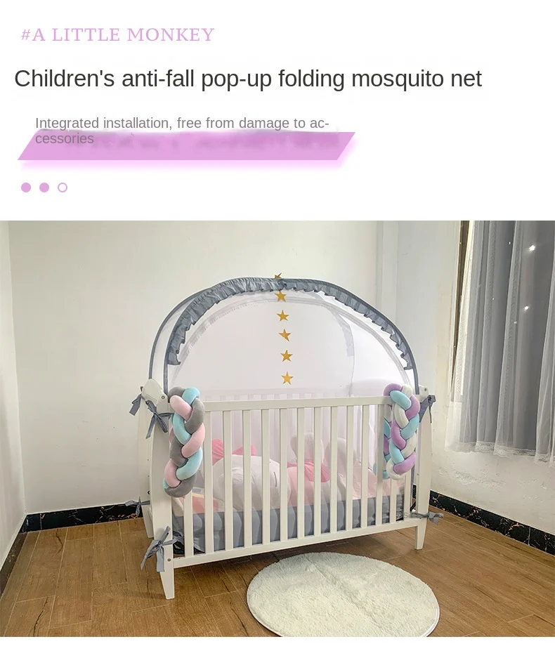 Automatic Ejector Free Collapsible Yurt Net for Infants and Children 6