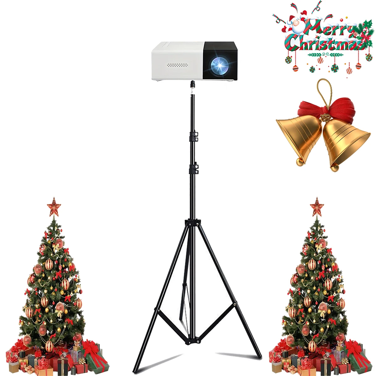 Universal 43/62/82-Inch Projector Tripod With Stretchable Aluminum Bracket Height Adjustable projector tripod stand