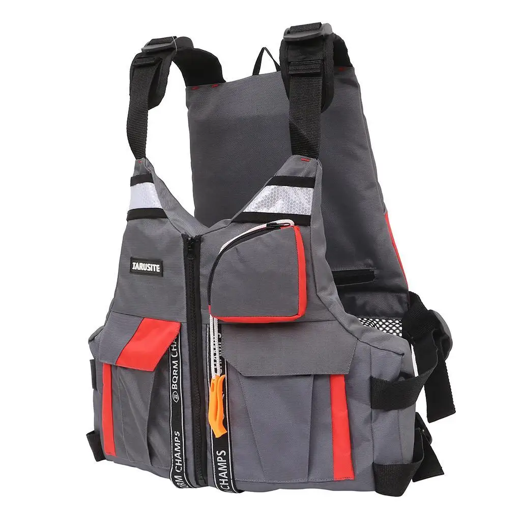 Multi Pockets Fishing Vest Life Jacket Kayak Canoe Boat Buoyancy Aid Floats