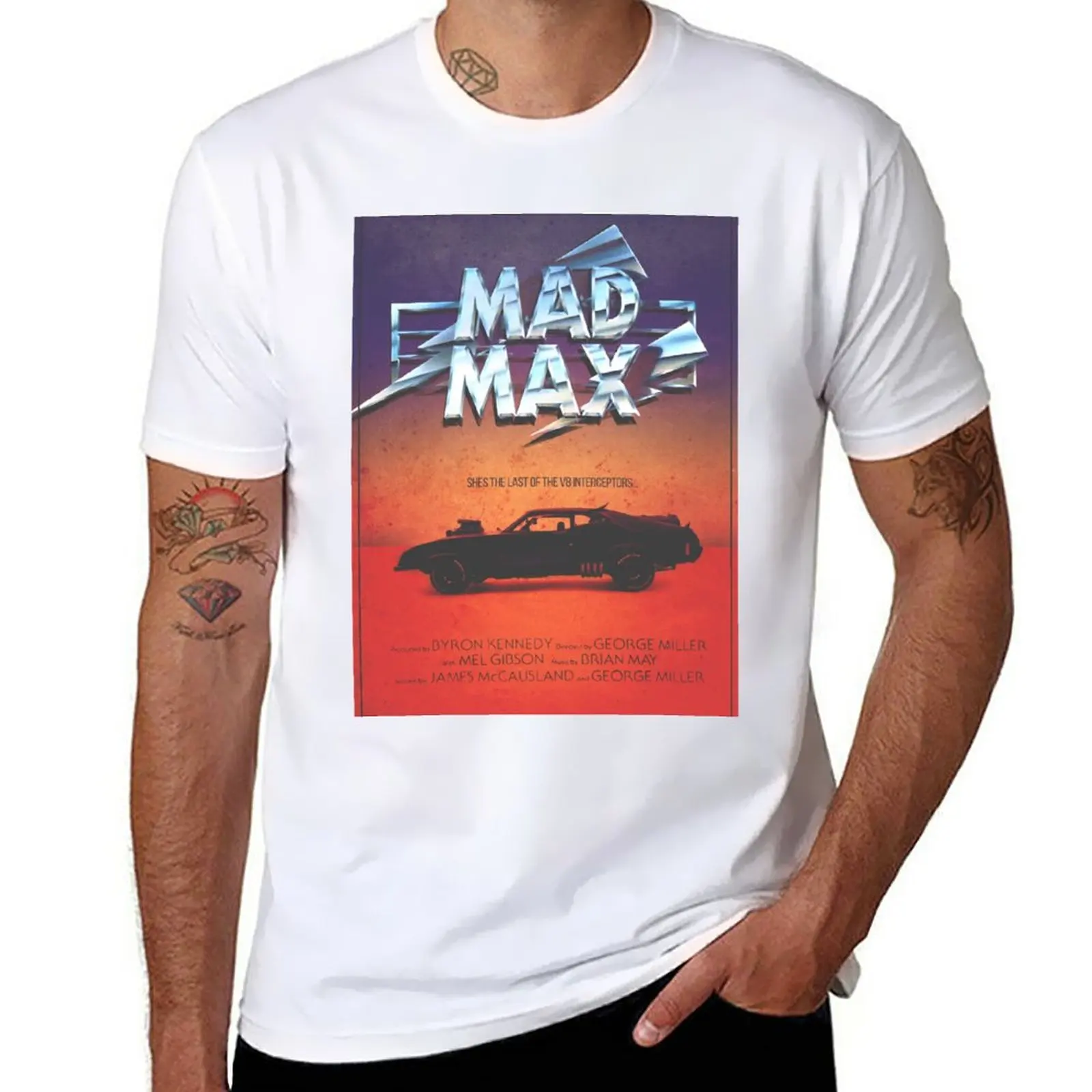 L'Ultimo Degli Anni 'V8-Vintage Custom Mad Max Poster T-Shirt Animal Prinfor Boys Funnys Mens Vintage T-Shirt