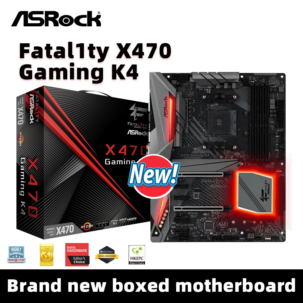 

ASRock Fatal1ty X470 Gaming K4 Motherboard Supports AMD X470 Ryzen 7 5700X3D R5 5600 5600G CPU DDR4 3466+ MHz Memory NVME M.2