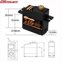 DSPOWER 21g Metal Gear mini servos 4.2KG 17g Servo for 1/16 1/18 RC Car slash E-Revo 144001 C24 D12 MN99S MN86 RC Airplane Robot - Image 5