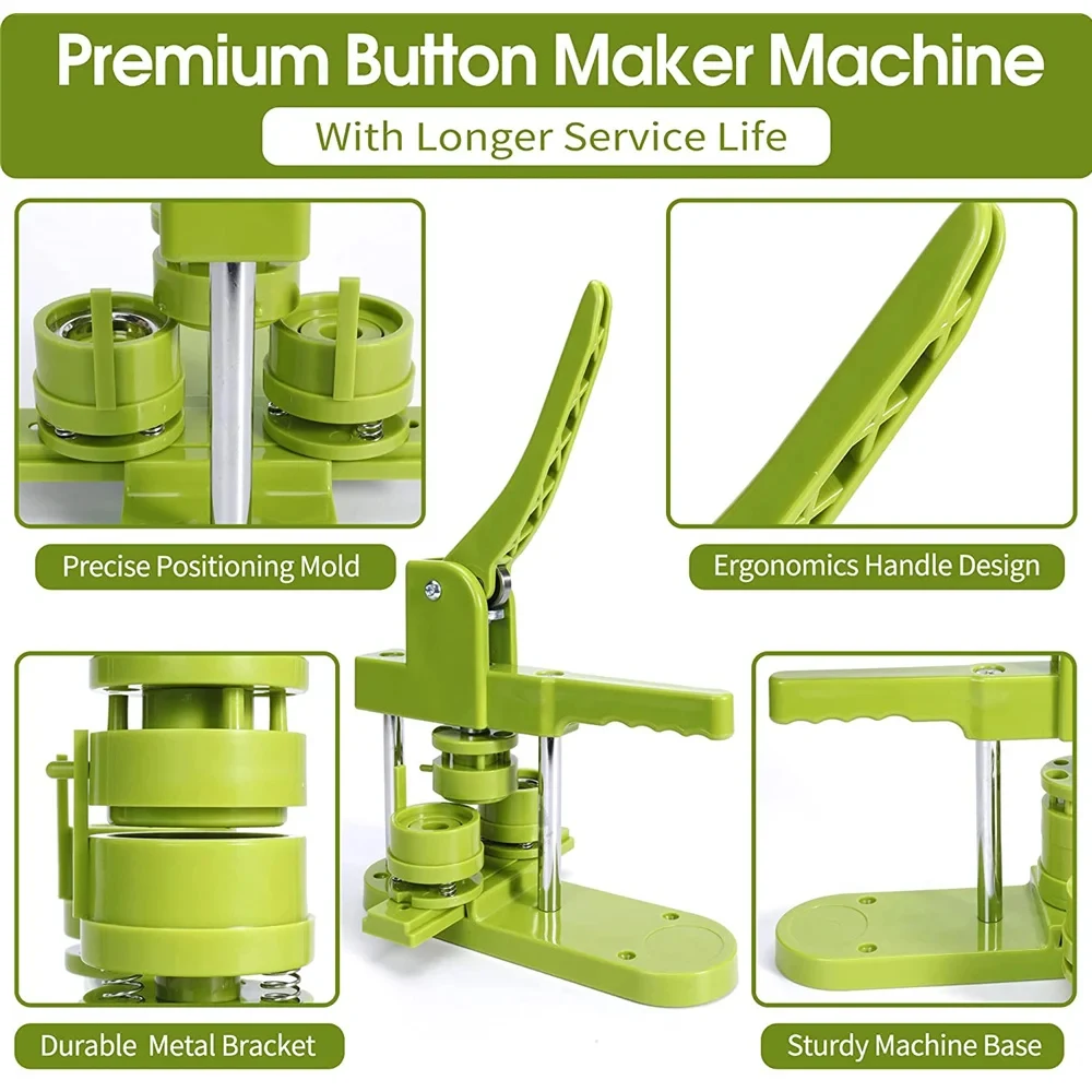 25-58 MM Badge Button Maker Machine Sliding Style DIY Badge Pin Press Interchangeable Mold for Button Pin Making Machine badge maker button maker machine