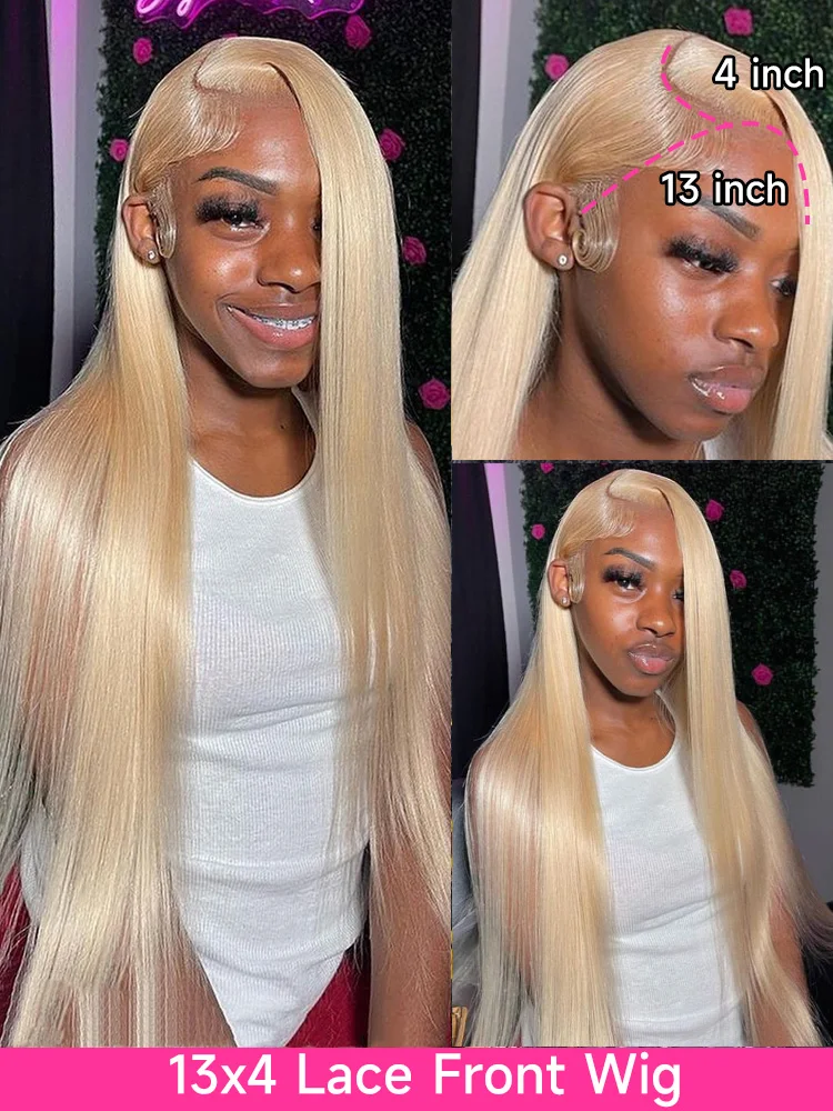 4x4 5x5 13x4 13x6 Lace Closure Human Hair Wig Honey Blonde 613 Colored