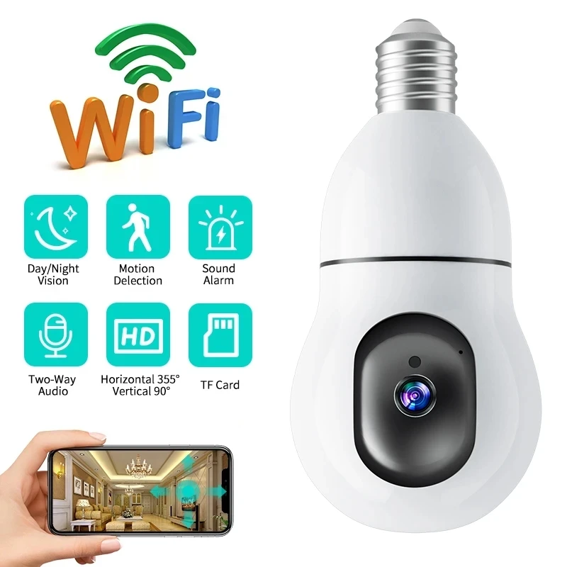 

360° Wifi Security Surveillance Camera Outdoor Night Vision Automatic Tracking Voice Intercom Video Camera With Led Light Alarm