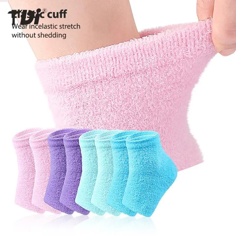 재사용 가능한 SPA 젤 양말 힐 양말 장갑, 터치 스크린 장갑, 보습 미백 젤 라이닝, 뷰티 손 및 발 관리, 1 쌍