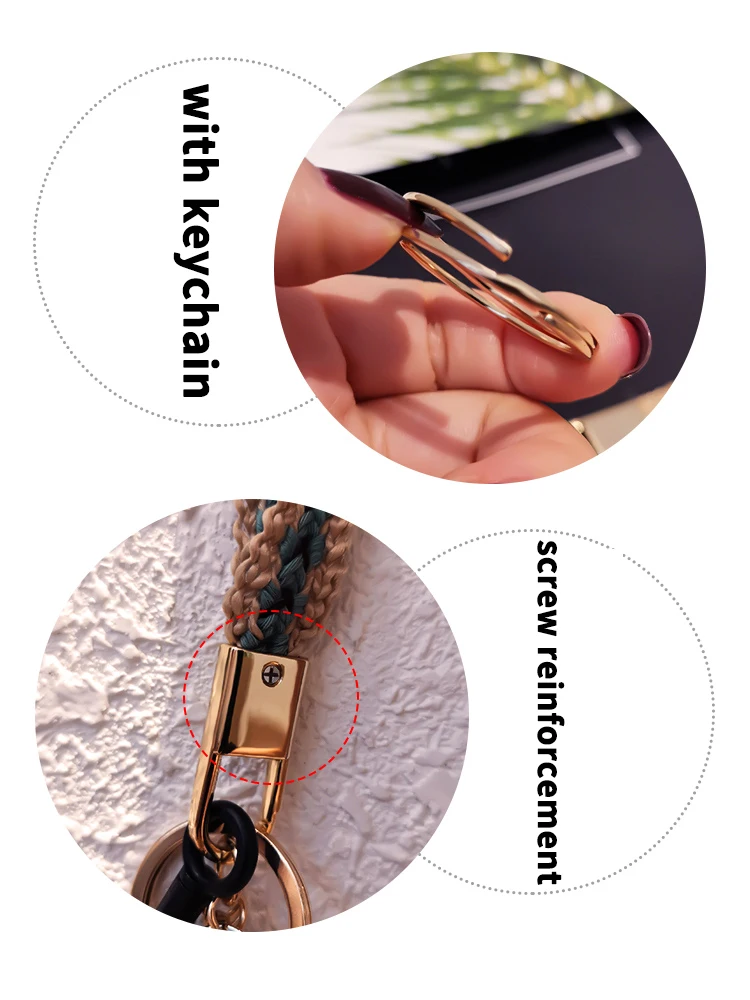 Versatile Detachable Phone Lanyard with Decorative Neck Strap and Keychain