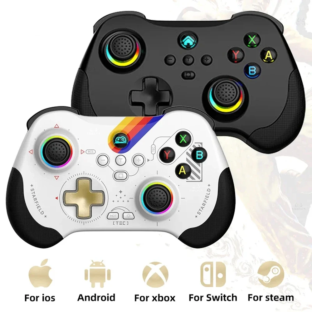 Mobile Game Controller for iPhone and Android with RGB Light,Support Play PS Remote Play, Switch Steam and More
