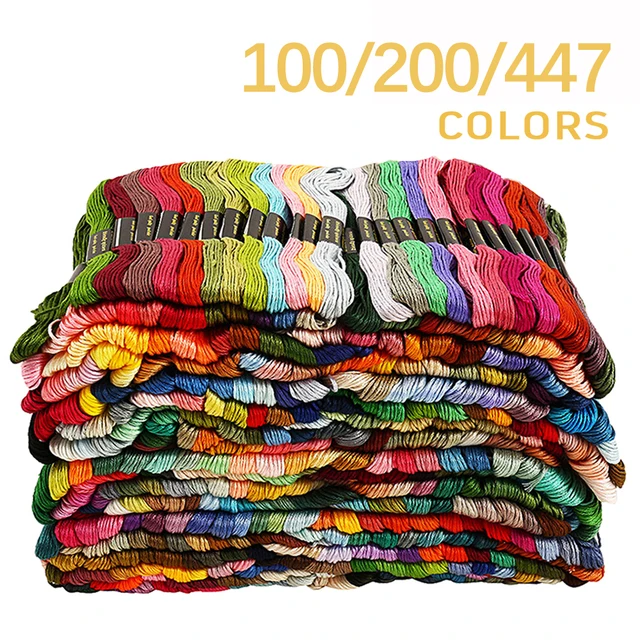 Mixed Colors Embroidery Thread Kit (100-447pcs) 1