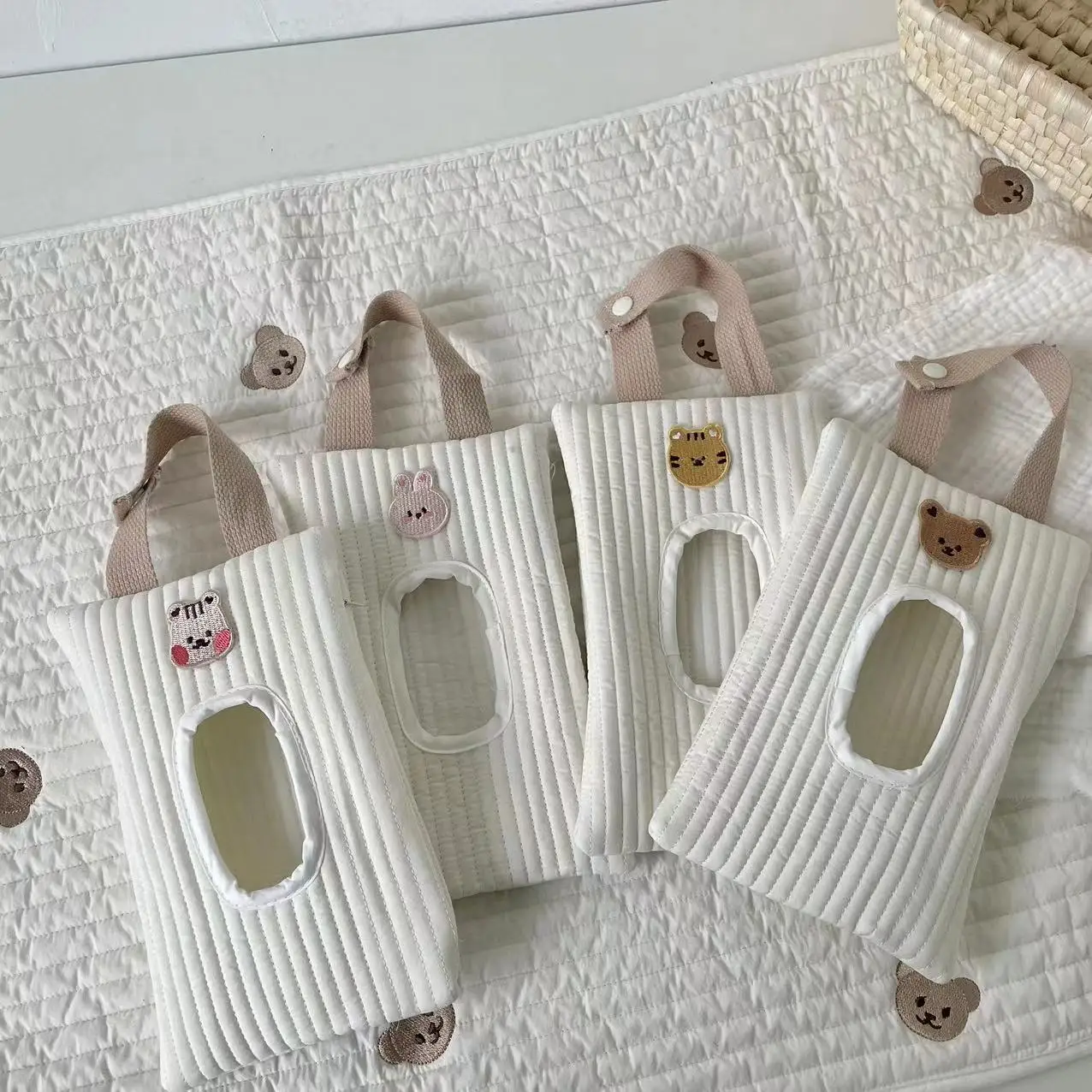 Baby Stroller Accessories Wet Wipes Case Tissue Box Travel Car Portable Storage Bag Towel Cover Newborn Hanging Bag for Cart New 6