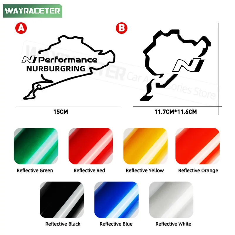 1 Pc N Line Performance Nürburgring Sticker Side Fender Window Decal For Hyundai i30 i20 Tucson Elantra Veloster Kona Sonata