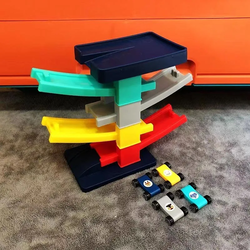 Kids Deluxe Racing Track Set with Alloy Car - Educational Toy