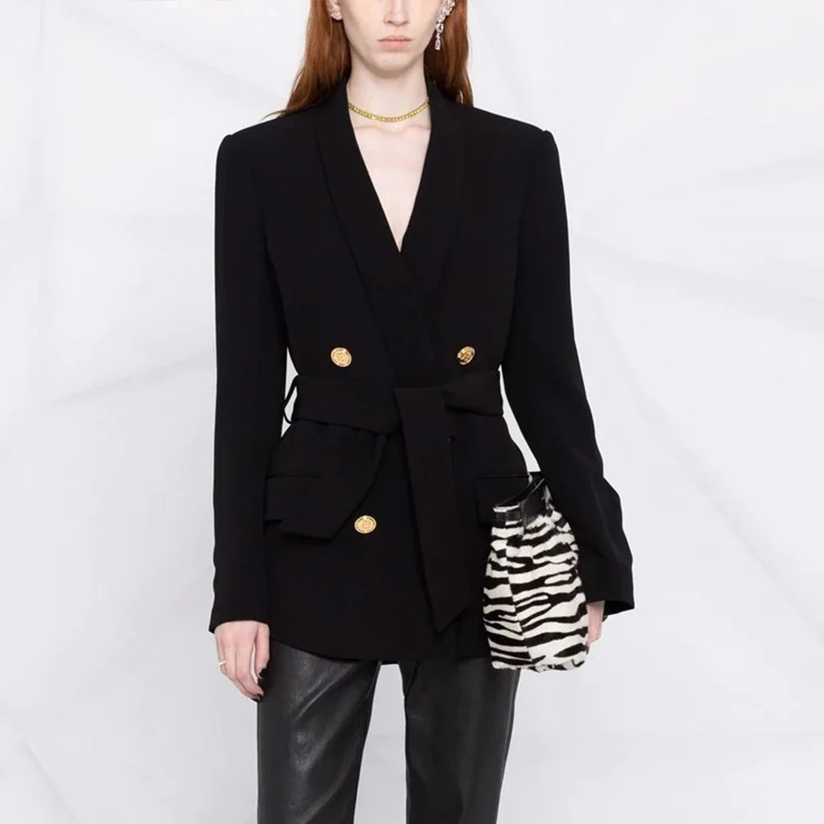 

Женский блейзер с длинным рукавом и пуговицами, в трех цветах