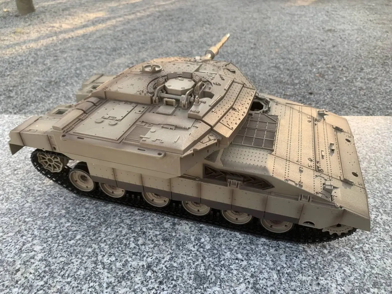 3958 ISR Merkava MK4 Remote Control Tank Main Battle Tank War Military  RC Vehicle Smoke Airsoft BB Shooting Desert Yellow 3