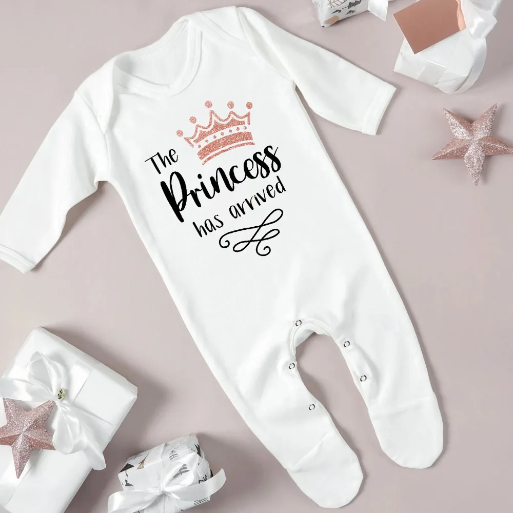 ThePrincessHasArrivedPrintBabyBabygrowSleepsuitVestBodysuit