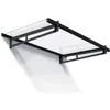 1500-5' x 3' Window & Door Awning for Door Entrance, High-End Polycarbonate Patio Canopy with Clear Panels, UV Protection 1