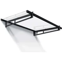 1500-5' x 3' Window & Door Awning for Door Entrance, High-End Polycarbonate Patio Canopy with Clear Panels, UV Protection 1