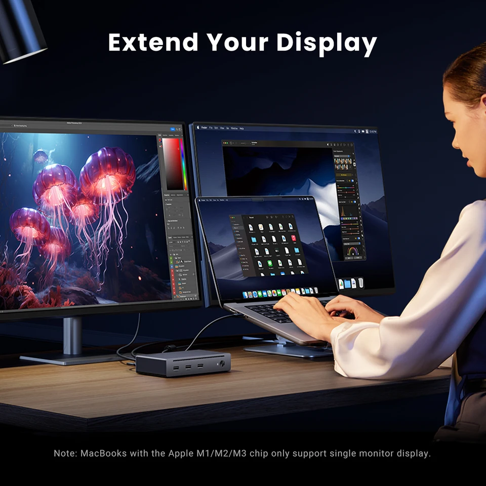 UGREEN Thunderbolt4 USB ハブ 8-in-1 ドッキングステーション 40Gbps