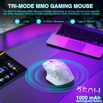 SOLAKAKA SM809 Pro Wireless MMO Gaming Mouse 4