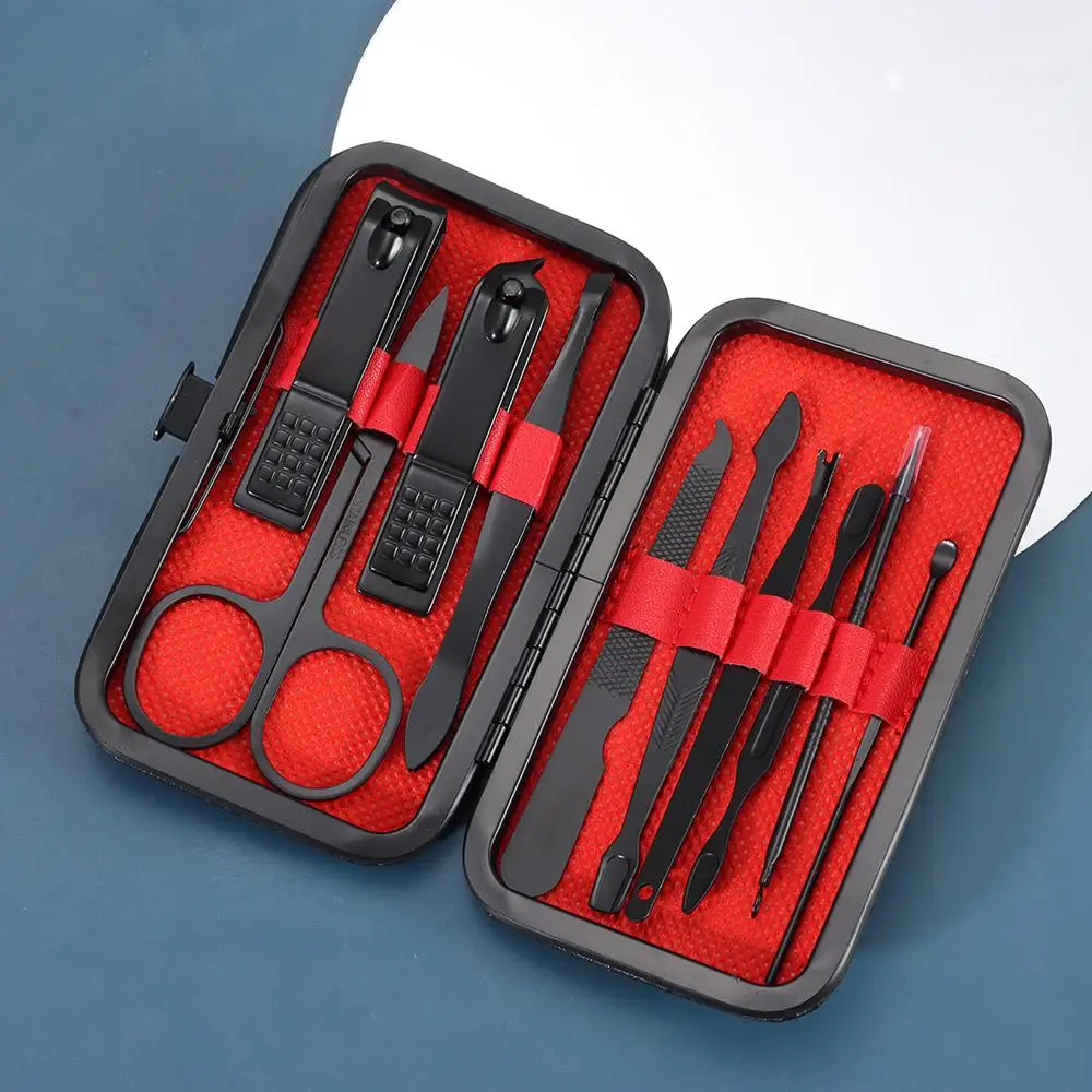 10 PCs Stainless Steel Nail Clippers Set Scissores Tweezer Ear Pick Multi-Function Daily Hand Foot Care Tools Set,nail clipper set,nail clipper,nail care kit,nail scissors set,nail clippers,manicure pedicure kit,manicure set,manicure sets,manicure nail clipper set,nail clippers kit