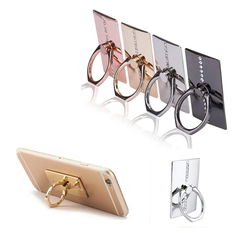 360° Rotating Universal Phone Ring Holder - Metal Stand with Anti-Slip Finger Grip