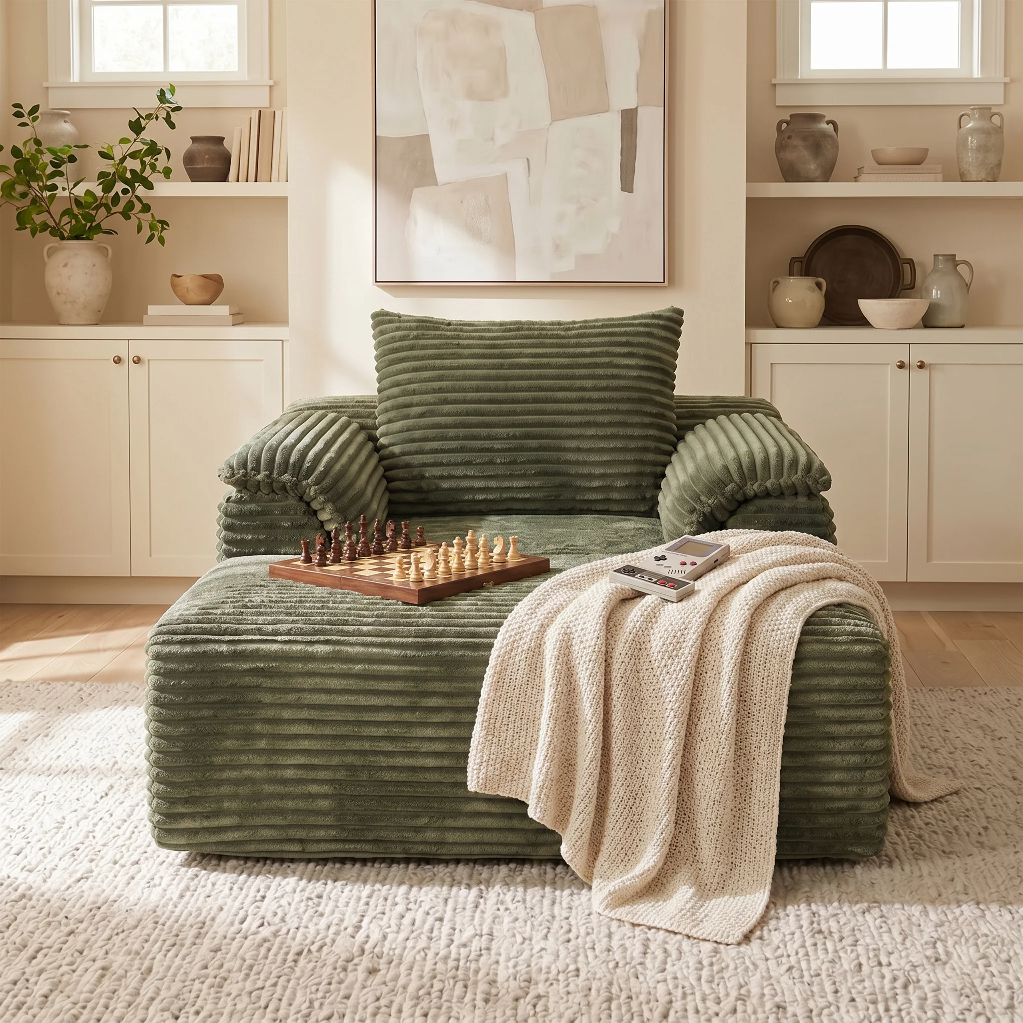 Oversized Corduroy Sofa Bed 5