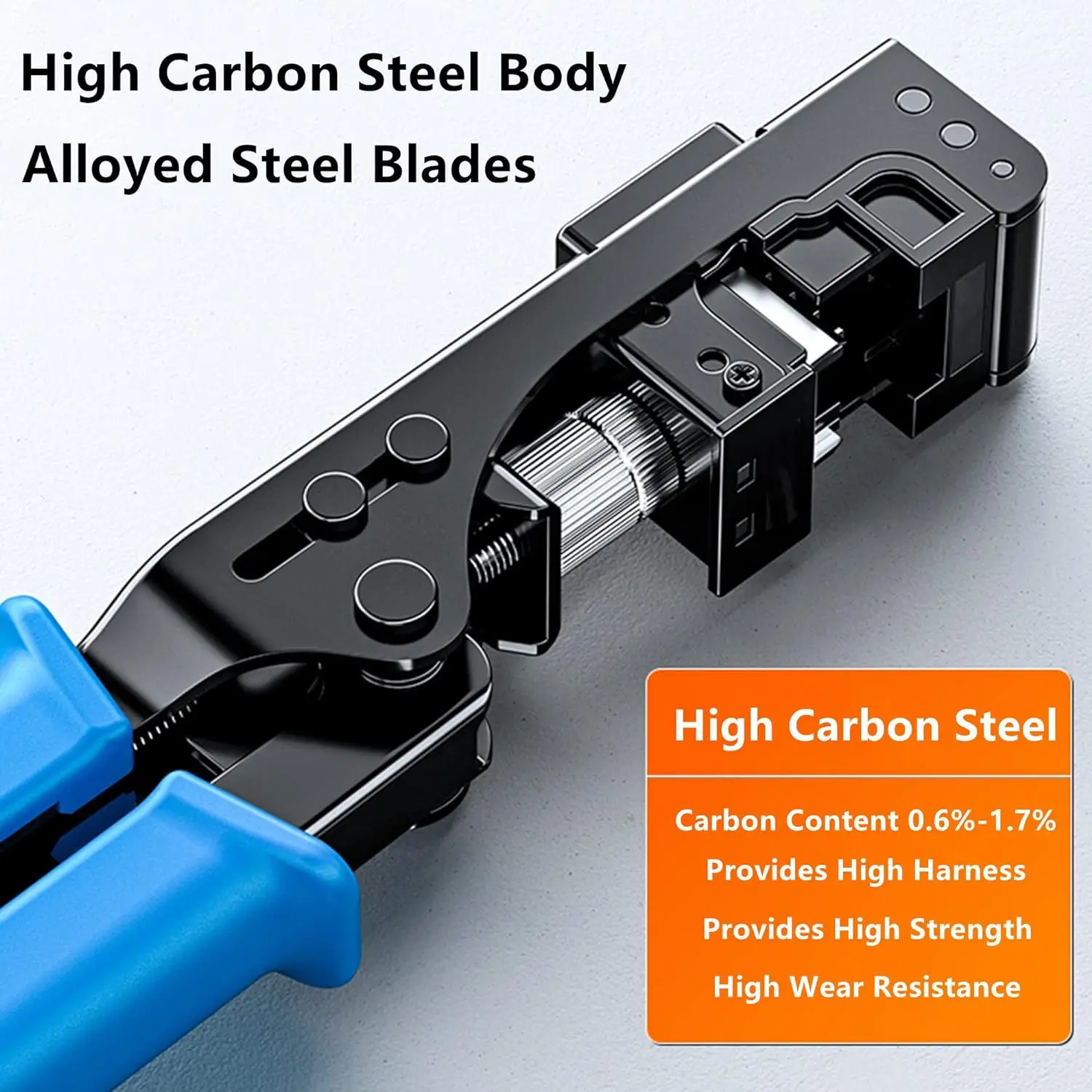 Zoerax-keystone Jack Punch Down Ferramenta 90 Graus Modular Específico Fit Cat5 5e Cat6 6a Adaptador Terminação Rápida Crimper - Imagem 3