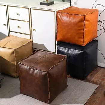 PU Leather Storage Ottoman Cover 3