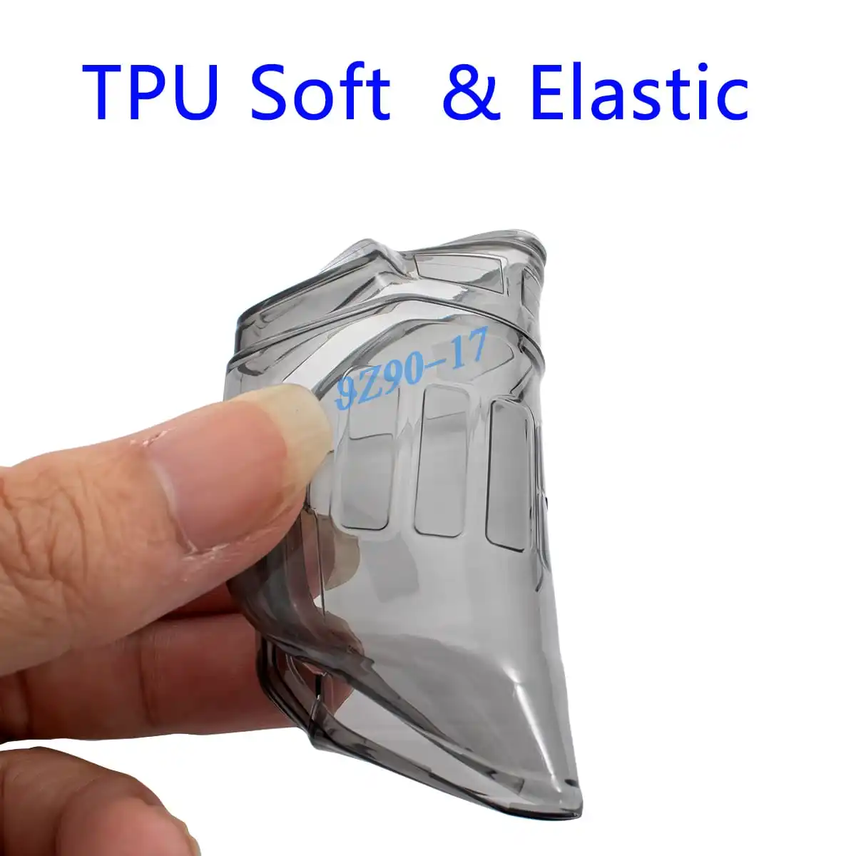 Transparent Black Car Key Case Cover with 9 Buttons