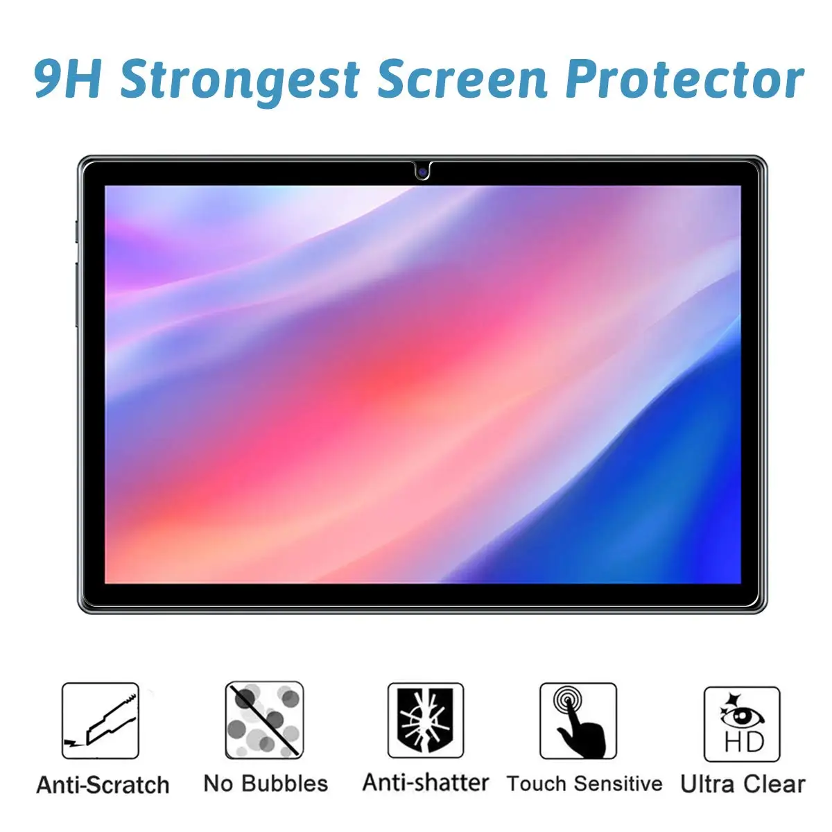 Screen Protector for Teclast P20HD / P20S 10.1 inch Tablet Tempered Glass Film for Teclast M40 Pro / M40S / M40 Cratch Resistant 5