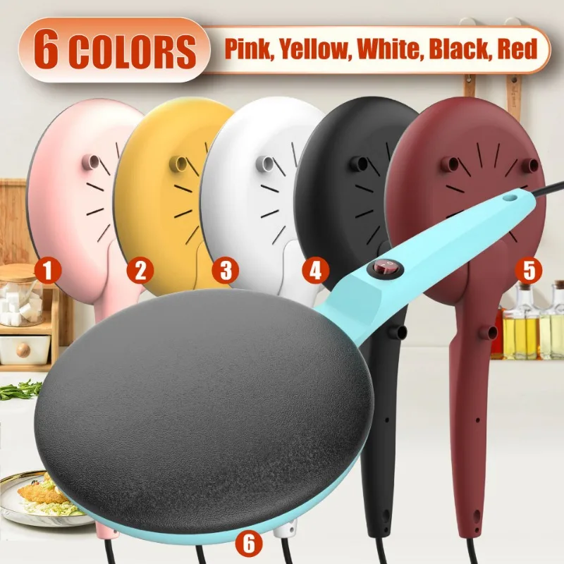 110V/220V Household Non-stick Pancake Machine Electric Crepe Baking Pan Instant Heating Spring roll Pastry Frying Grilling Plate baking pan crepe maker