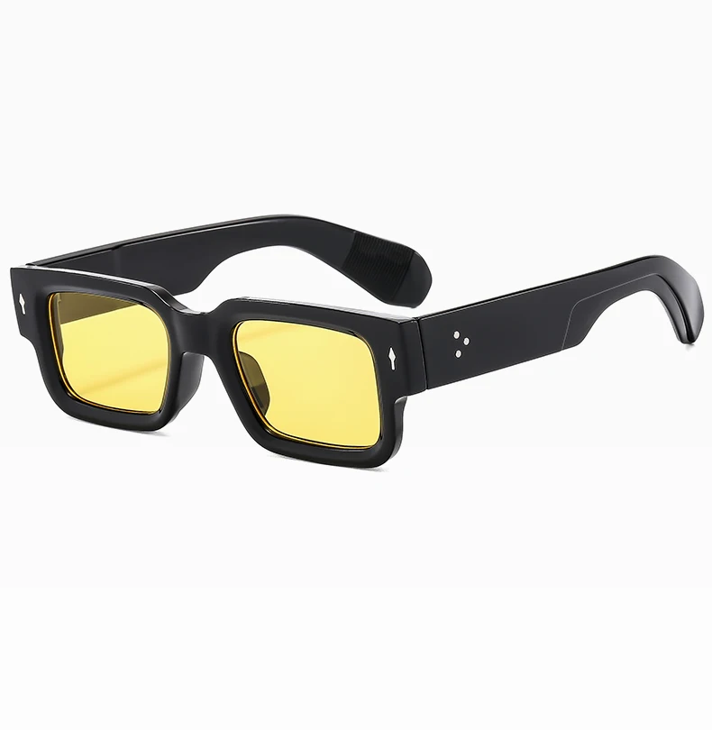 Schutzbrille Y2K Mode Kleine Quadratische Sonnenbrille Frauen Niet Design Sonnenbrille Männer Shades Bunte Rahmen Shades UV400 – Detail 22
