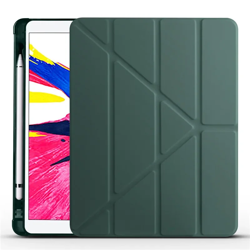 Premium PU Leather Fold Stand Case with Pen Holder