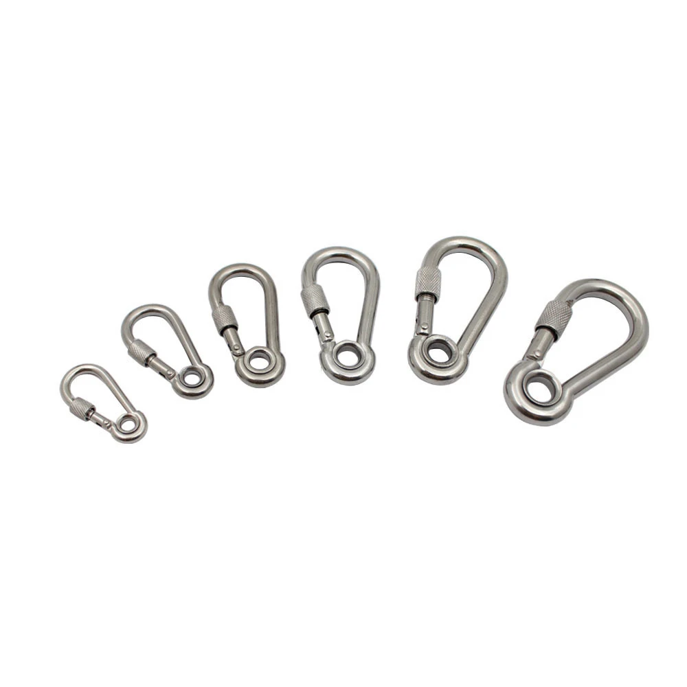 1 Pcs Spring Buckle Mousqueton Hook Buckle Carabiner M4 M5 M6 M7 M8 M9 M10 M11 M12 Mosqueton 304 Steel Spring Buckle Karabiner