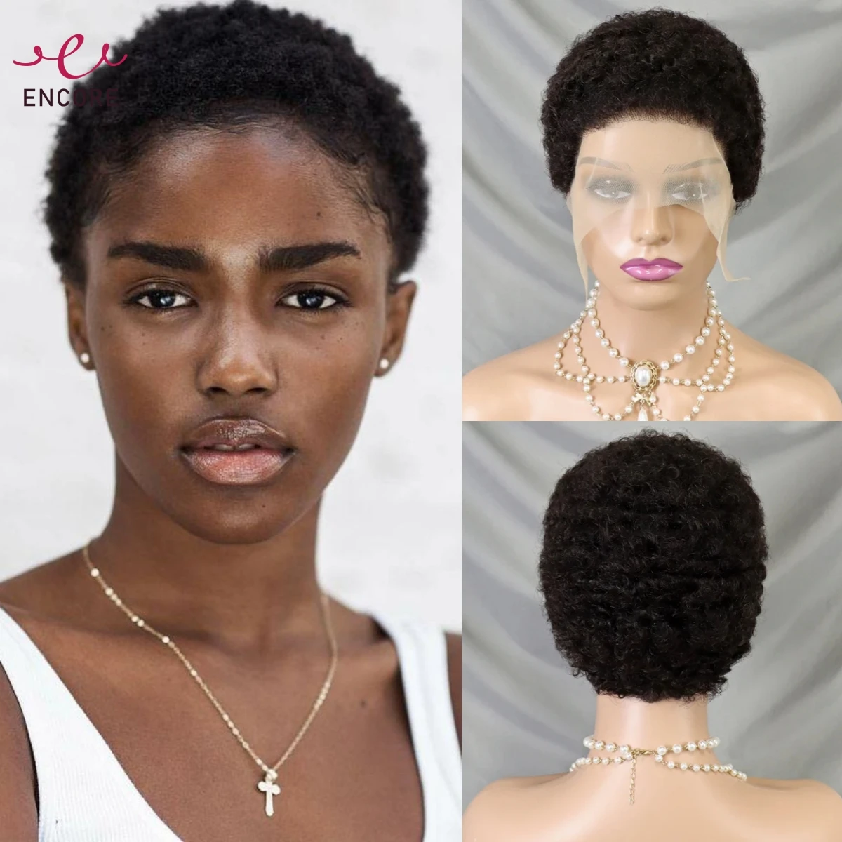 Human Hair Wig Lace Front Wig Human Hair Wigs Front Lace Wig 200% Density Afro Kinky Curly Human Hair Wigs HD 13x4 Lace Frontal Short Hair Wigs Natural Short Brazilian Remy Human