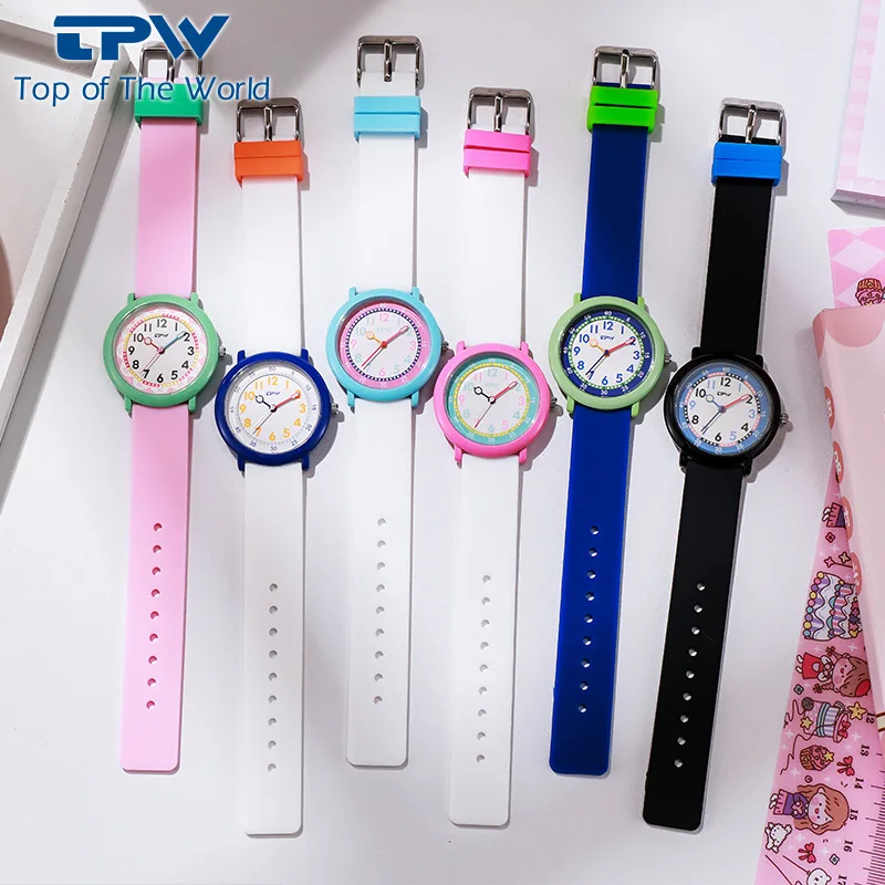 Colored Dial Children's Watch Leisure Glow Student Quartz Sports Outdoor Waterproof Exam Boy and Girl Watch Gift 3