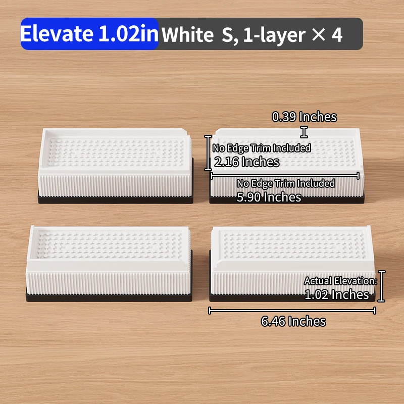 Versatile Stackable Furniture Risers - Multiple Color Options